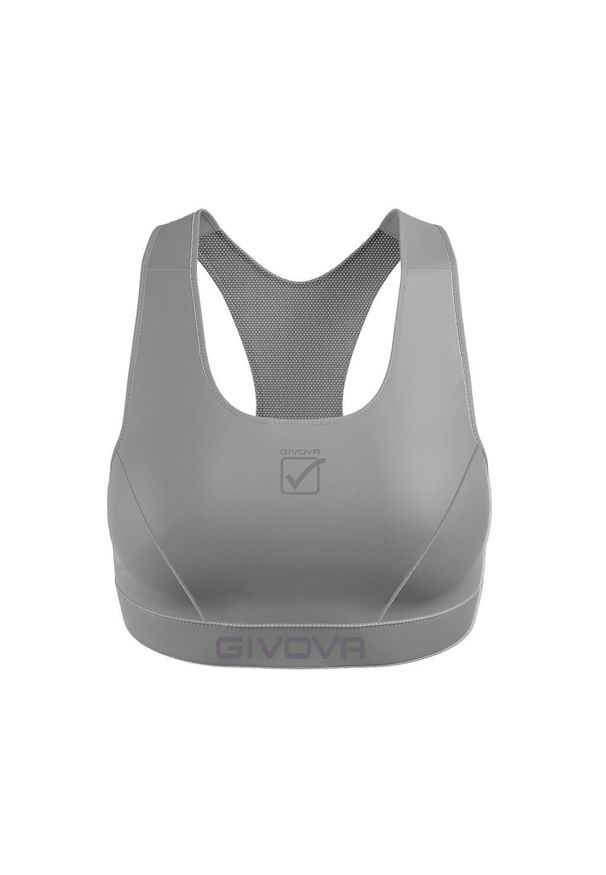 Biustonosz dla kobiet Givova Basic. Kolor: szary. Materiał: poliester, elastan. Sport: fitness