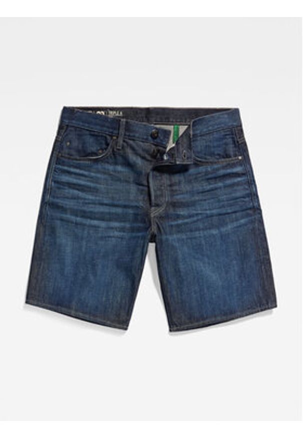 G-Star RAW - G-Star Raw Szorty jeansowe D20776-B988-D350 Granatowy Regular Fit. Kolor: niebieski. Materiał: jeans, bawełna