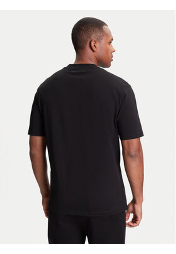 Karl Lagerfeld - KARL LAGERFELD T-Shirt 755144 553225 Czarny Regular Fit. Typ kołnierza: dekolt w karo. Kolor: czarny. Materiał: bawełna