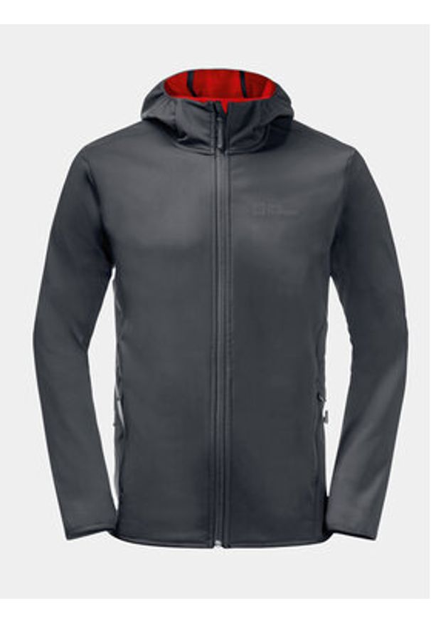 Jack Wolfskin Kurtka softshell Bornberg Hoody 1307471 Czarny Regular Fit. Kolor: czarny. Materiał: syntetyk
