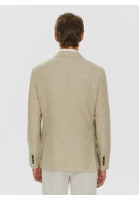 Pako Lorente - PAKO LORENTE – Beżowa marynarka z lnem. Kolor: niebieski, beżowy. Materiał: len. Wzór: gładki #3