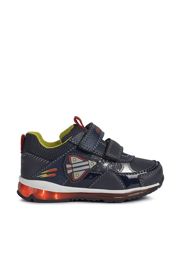 Geox Buty dziecięce kolor granatowy. Nosek buta: okrągły. Zapięcie: rzepy. Kolor: niebieski. Materiał: guma
