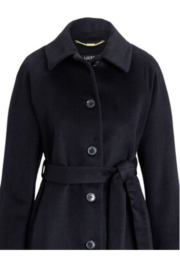 Lauren Ralph Lauren - LAUREN RALPH LAUREN Płaszcz wełniany 297P04140001 Czarny Regular Fit. Kolor: czarny. Materiał: syntetyk