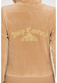 Juicy Couture - JUICY COUTURE Beżowa damska bluza Arched Metallic, Rozmiar M. Kolor: beżowy