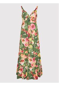 Liu Jo Sukienka letnia WA2143 T4883 Zielony Regular Fit. Kolor: zielony. Materiał: bawełna. Sezon: lato