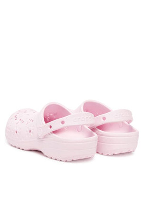 Crocs Klapki Classic Floral Cut Out Clog 210927 Różowy. Kolor: różowy