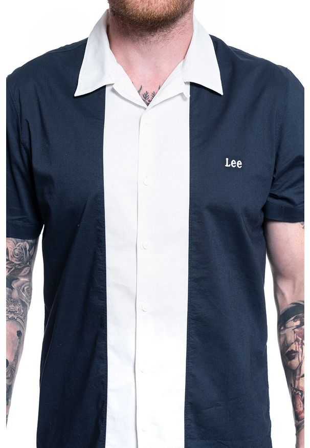 Lee - MĘSKA KOSZULA LEE SS BOWLING SHIRT REGULAR FIT SKY CAPTAIN L68BTGHY 112117040