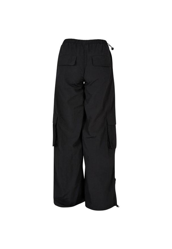 Urban Classics - Nylonowe Szerokie Spodnie Cargo Dla Pań I Panów. Kolor: czarny. Materiał: nylon