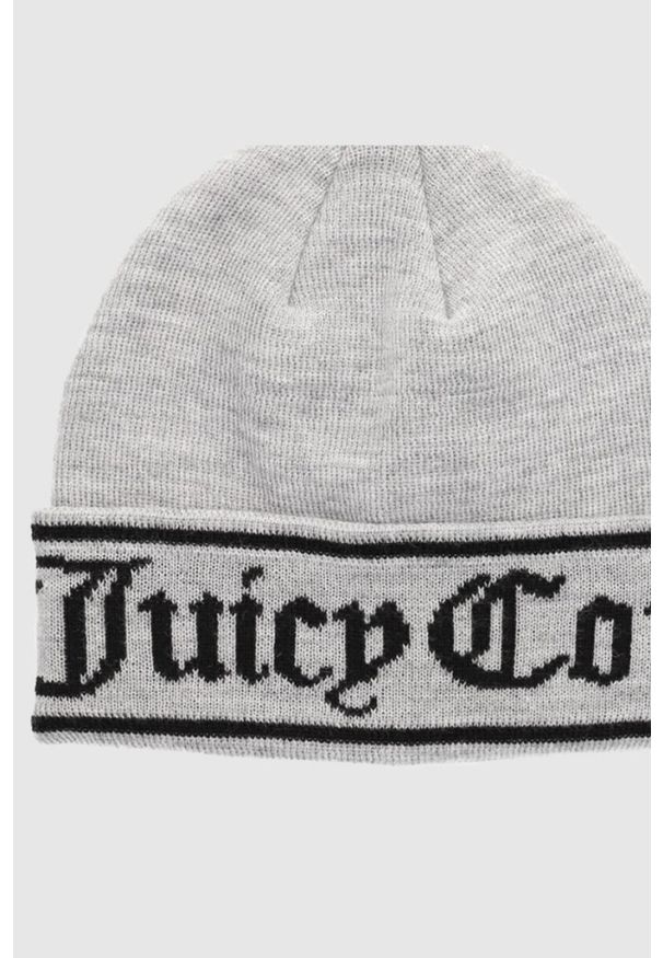Juicy Couture - JUICY COUTURE Szara czapka z logo. Kolor: szary