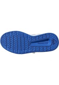 Adidas - Buty adidas Altasport Cf K D96827 białe niebieskie. Zapięcie: rzepy. Kolor: biały, wielokolorowy, niebieski. Materiał: guma, syntetyk, skóra. Szerokość cholewki: normalna. Wzór: paski. Sport: turystyka piesza #3