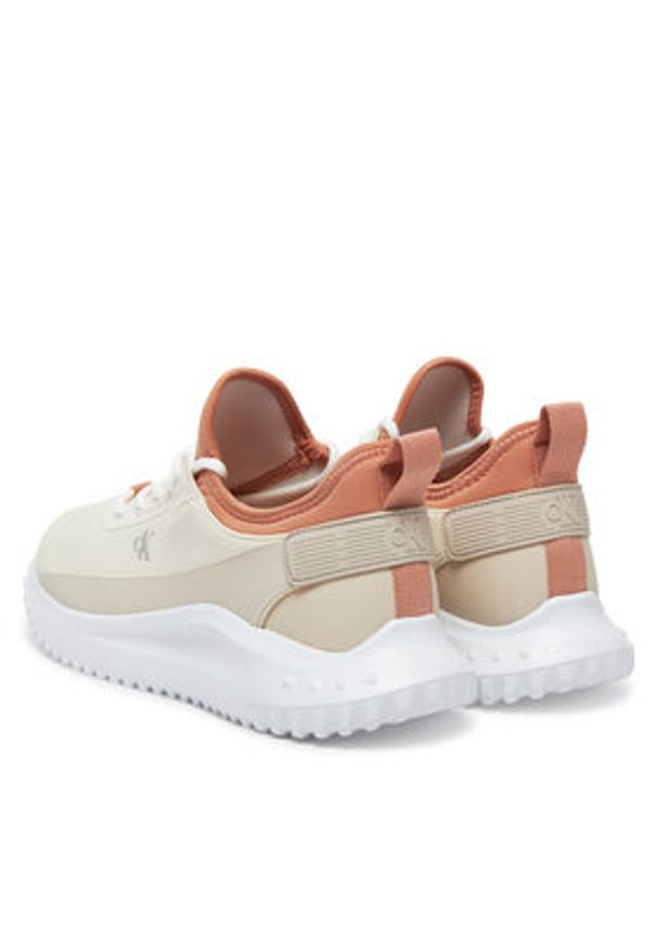 Calvin Klein Jeans Sneakersy Eva Runner Low Lace Mix In YW0YW01759 Écru. Materiał: materiał