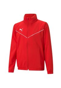 Kurtka piłkarska dla dzieci Puma teamRISE All Weather Jacket. Kolor: czerwony. Sport: piłka nożna #1