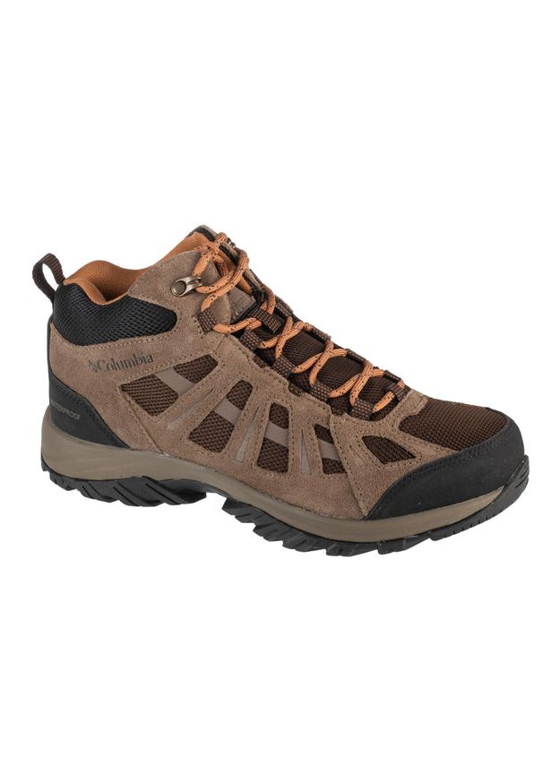 columbia - Buty trekkingowe męskie Columbia Redmond Iii Mid Waterproof. Kolor: brązowy. Materiał: tkanina, materiał, syntetyk, skóra. Sport: turystyka piesza
