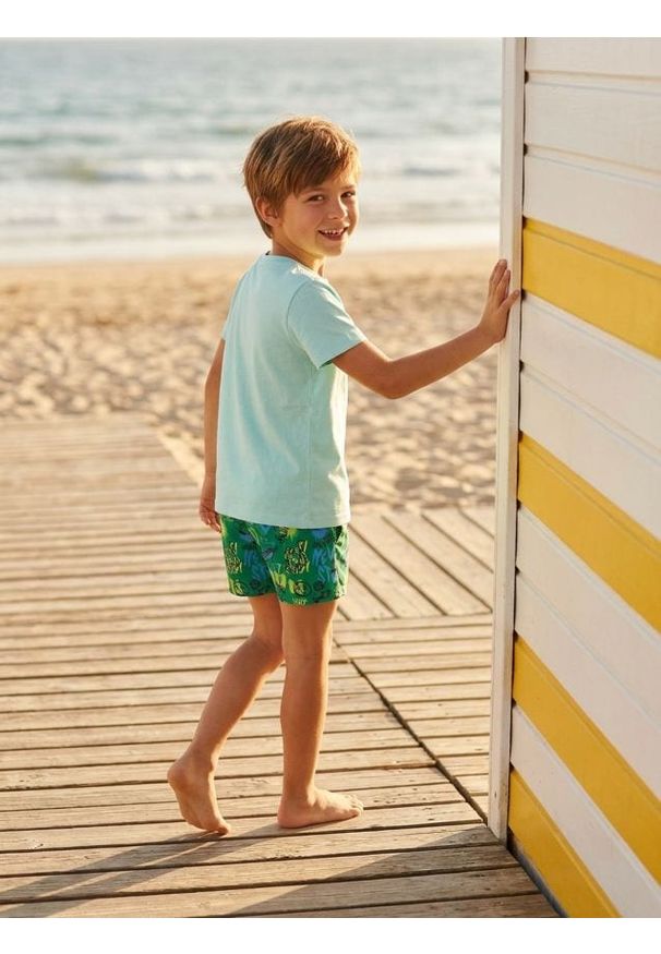 Sinsay - Wzorzyste kąpielówki - zielony. Kolor: zielony