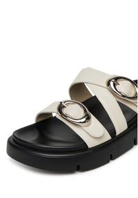 Badura Klapki CHAMOMILE-7Y002 Beżowy. Kolor: beżowy. Materiał: skóra #6