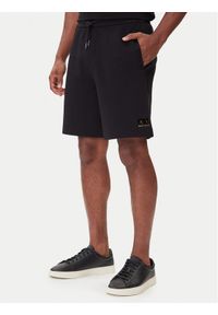 Armani Exchange Szorty sportowe XM001887 AF10818 MC004 Czarny Regular Fit. Kolor: czarny. Materiał: bawełna. Styl: sportowy