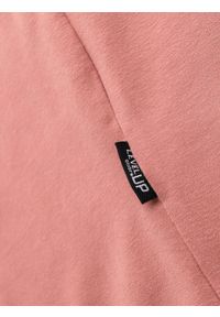 Ombre Clothing - Bawełniany t-shirt męski LOOSE FIT z okrągłym dekoltem – różowy V5 - Rozmiar: M. Okazja: na co dzień. Kolor: różowy. Materiał: bawełna. Styl: casual #3