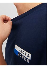 Jack & Jones - Jack&Jones T-Shirt Corp 12233999 Granatowy Standard Fit. Kolor: niebieski. Materiał: bawełna