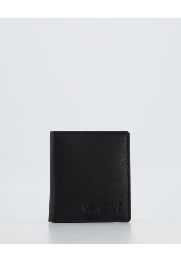 Venezia - MĘSKIE ETUI NA KARTY 5123JV BLACK. Materiał: skóra
