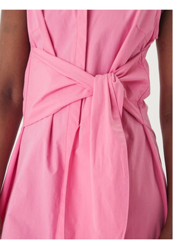 LOLA CASADEMUNT Sukienka koszulowa LS2616085 Różowy Regular Fit. Kolor: różowy. Materiał: bawełna. Typ sukienki: koszulowe