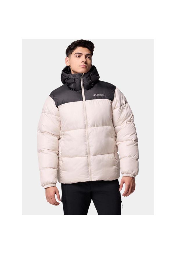 columbia - Płaszcz Zimowy Męski Columbia Puffect II. Kolor: beżowy, wielokolorowy, czarny. Materiał: poliester, nylon. Sezon: zima. Styl: sportowy