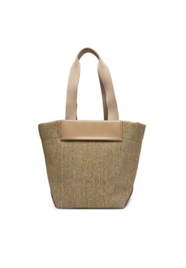 Calvin Klein Torebka Ck Raffia Medium Shopper K60K613174 Brązowy. Kolor: brązowy