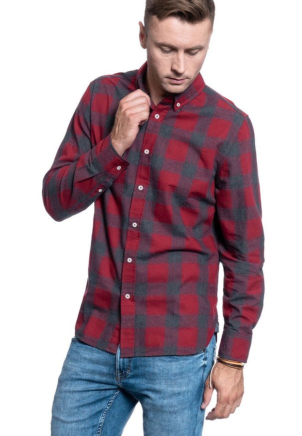 Mustang - MĘSKA KOSZULA MATERIAŁOWA MUSTANG CASPER MG FLANNEL 1009908 11798. Materiał: materiał
