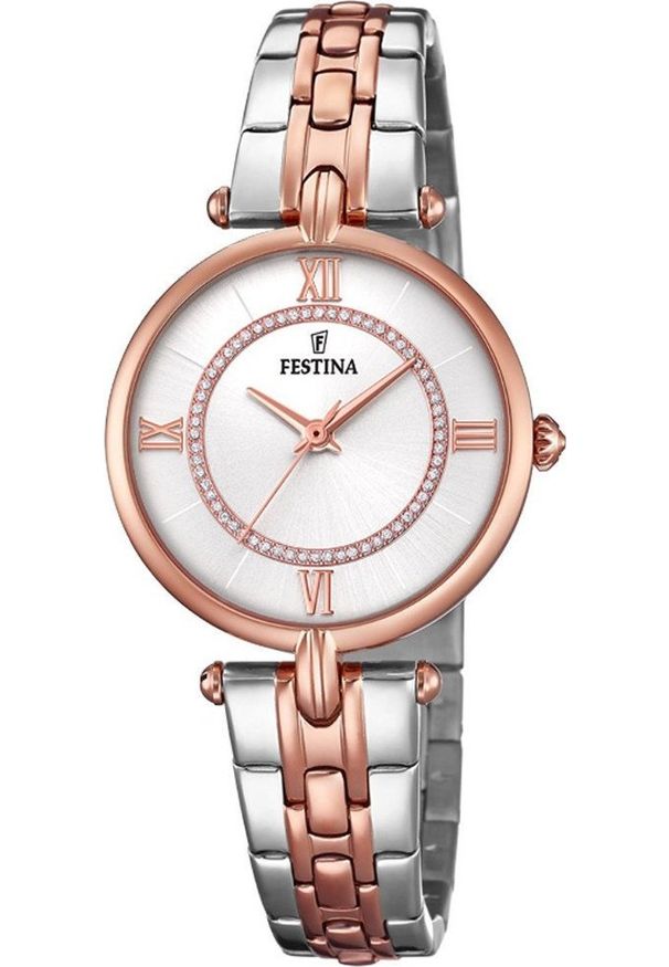 Zegarek Festina Zegarek damski Festina F20316-2 CYRKONIE srebrny. Kolor: srebrny