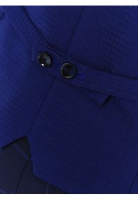 Pako Lorente - PAKO LORENTE – Granatowa dwurzędowa kamizelka męska. Kolor: niebieski. Materiał: wełna, elastan. Wzór: gładki #6