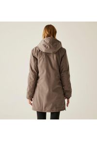 Regatta - Płaszcz damski zimowy ocieplany przeciwdeszczowy Gwynn. Kolor: brązowy. Materiał: puch, materiał. Długość: długie. Sezon: zima. Sport: turystyka piesza #2