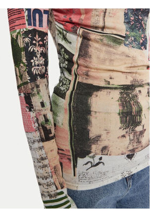 Desigual Bluzka Montreal 25WWJF39 Kolorowy Regular Fit. Materiał: syntetyk. Wzór: kolorowy