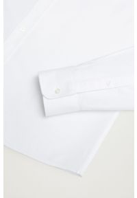 Mango Man - Koszula OXFORD. Okazja: na co dzień. Typ kołnierza: button down. Kolor: biały. Materiał: tkanina, bawełna. Długość rękawa: długi rękaw. Długość: długie. Wzór: gładki. Styl: elegancki, casual #2
