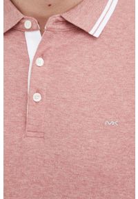 Michael Kors polo bawełniane CS2512720B kolor różowy gładki. Typ kołnierza: polo. Kolor: różowy. Materiał: bawełna. Długość: krótkie. Wzór: gładki #3