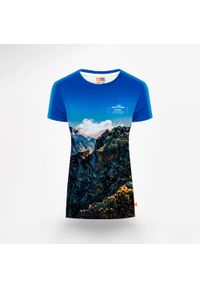 POWER CANVAS - Koszulka sportowa Power Canvas - Rysy, w góry i na trening damska. Kolor: niebieski, wielokolorowy, szary. Sport: fitness, wspinaczka #1