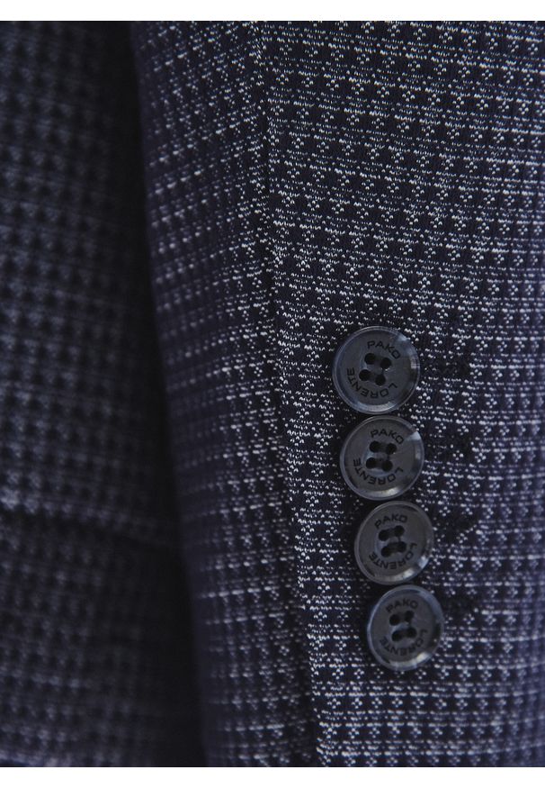 Pako Lorente - PAKO LORENTE - Casualowa marynarka męska w kolorze granatowym. Okazja: na co dzień. Kolor: niebieski. Materiał: elastan, bawełna, poliester. Styl: casual