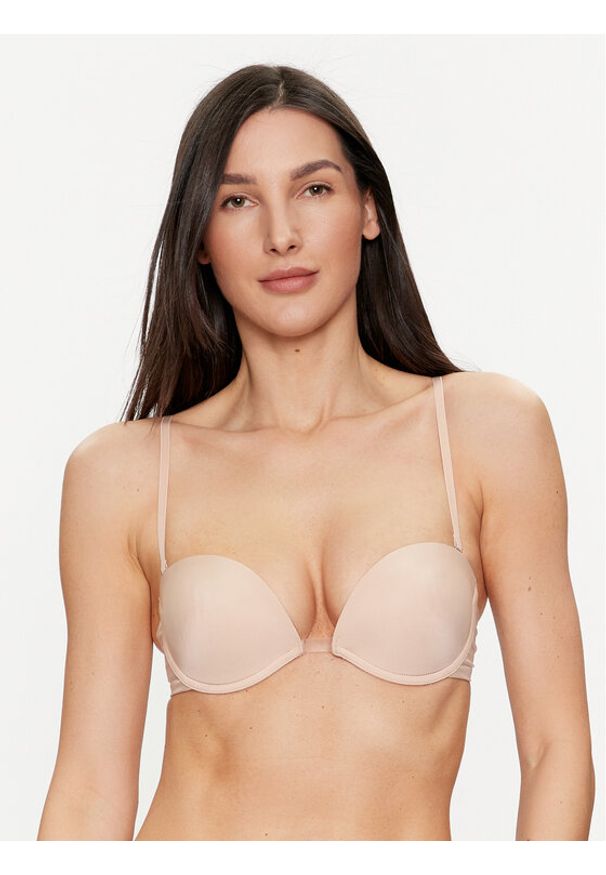 Wonderbra Biustonosz z fiszbiną WB009243 Beżowy. Kolor: beżowy. Materiał: syntetyk