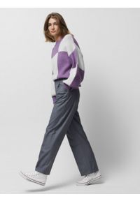 outhorn - Sweter o kroju boxy damski - kolorowy. Materiał: poliester, prążkowany, poliamid, materiał, akryl, dzianina. Wzór: kolorowy #8
