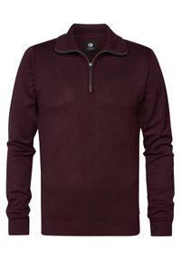 Petrol Industries Sweter M-3030-KWC207 Bordowy Slim Fit. Kolor: czerwony. Materiał: wiskoza #6