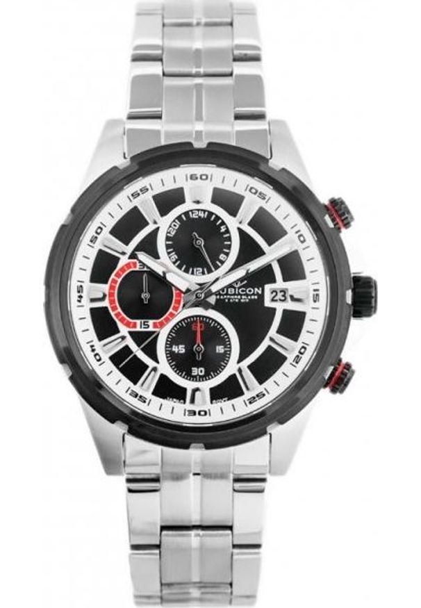 Zegarek Rubicon ZEGAREK MĘSKI RUBICON RNDE09 (zr101b) chronograf szafirowe szkło. Kolor: niebieski