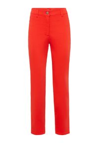 Olsen Spodnie materiałowe Mona 14000625 Czerwony Slim Fit. Kolor: czerwony. Materiał: materiał, syntetyk
