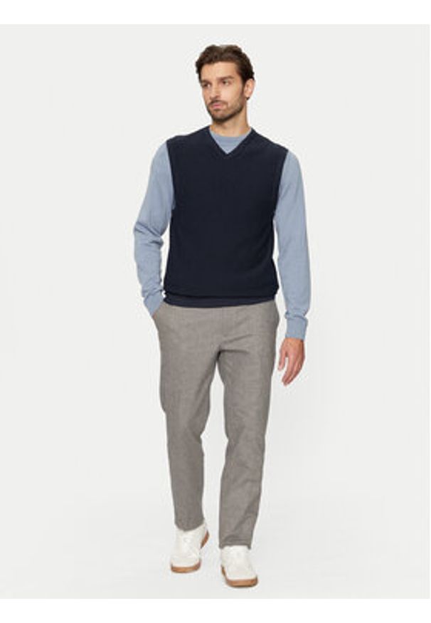 s.Oliver Sweter 2152687 Granatowy Regular Fit. Kolor: niebieski. Materiał: bawełna