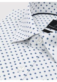PAKO LORENTE – Biała męska koszula w niebieski mikrowzór P24SF-1X-018-B-S - Pako Lorente. Okazja: na co dzień. Kolor: biały, niebieski, wielokolorowy. Materiał: elastan, jeans. Styl: casual #6