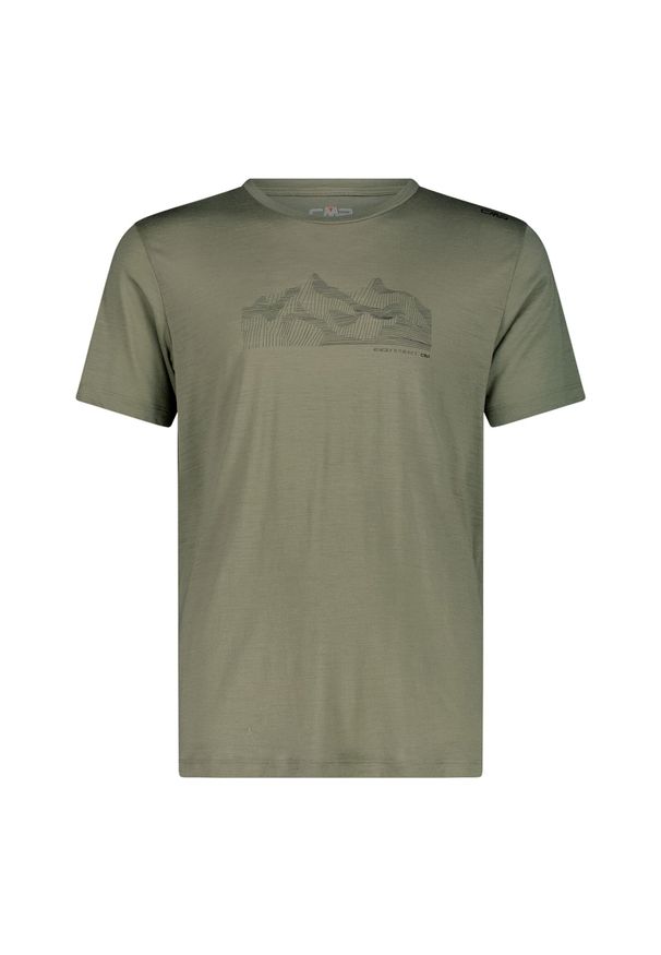 Koszulka męska CMP 32T7177. Kolor: zielony. Sport: turystyka piesza