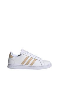 Adidas - Buty adidas Grand Court białe. Kolor: biały, różowy, wielokolorowy. Materiał: skóra. Sezon: lato #1