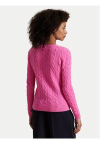 Polo Ralph Lauren Sweter 211971865008 Różowy Slim Fit. Typ kołnierza: polo. Kolor: różowy. Materiał: wełna #2