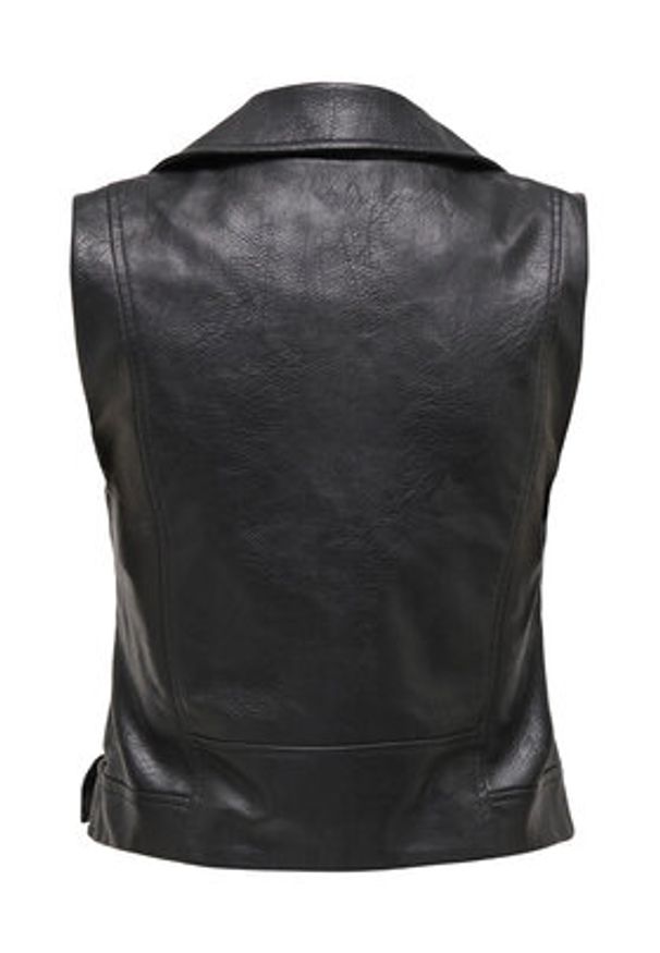 only - ONLY Bezrękawnik Vera 15239240 Czarny Regular Fit. Kolor: czarny. Materiał: skóra. Długość rękawa: bez rękawów