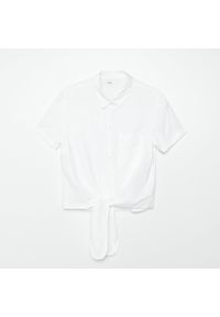 Cropp - Koszula z wiązaniem u dołu - Biały. Kolor: biały #1