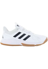 Adidasy adidas Court Flight Indoor Volleyball, Dla obu płci. Kolor: biały. Materiał: materiał, syntetyk. Sport: siatkówka