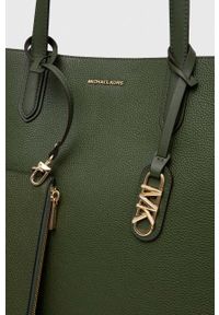MICHAEL Michael Kors torebka skórzana dwustronna kolor zielony. Kolor: zielony. Materiał: skórzane. Rodzaj torebki: na ramię #3