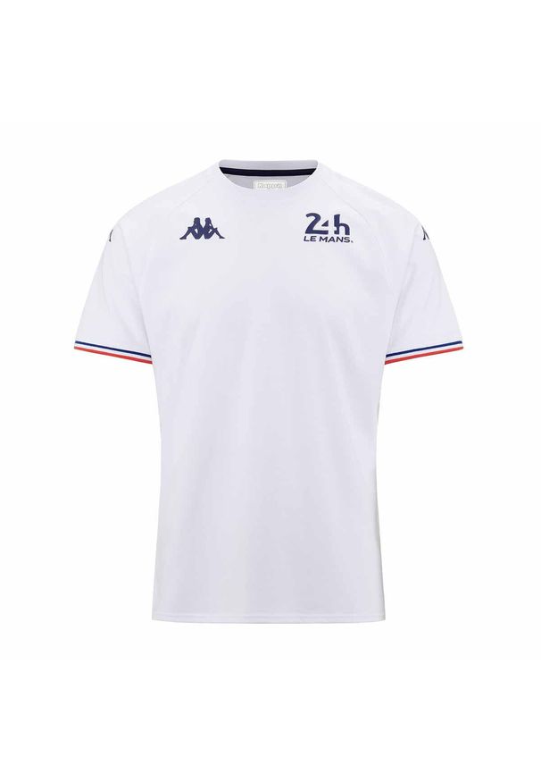 Koszulka chłopięca Kappa Adobi 24H Le Mans. Kolor: biały. Sport: kolarstwo